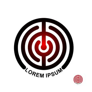 Circle in terms of vector logo. Maze emblem. Labyrinth round Illustration Stock Illustration