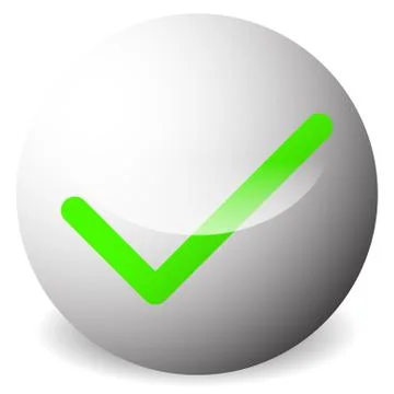 Circle with tick, check mark symbol. Approve, correct, accept, right, validat Stock Illustration