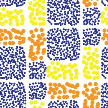 Circle Tile Colour Seamless Pattern on White Illustrazione stock