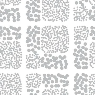 Circle Tile Gray Seamless Pattern on White 스톡 일러스트