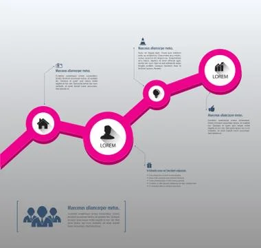 Circle time line  template with icons Stock Illustration