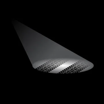 Circle tire track light shadow Stock Illustration