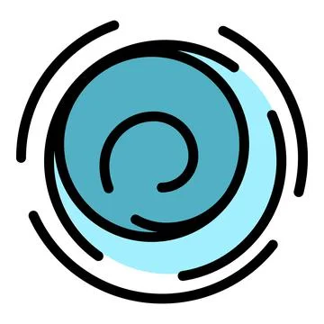 Circle tornado icon color outline vector Stock Illustration