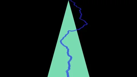 CIRCLE, TRIANGLE and BLUE LIGHT part 1.Experimental animation. Stock Footage 110701042