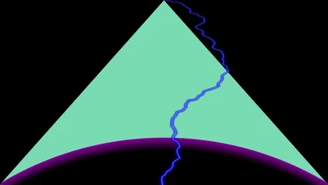 CIRCLE, TRIANGLE and BLUE LIGHT part 2.Experimental animation. Stock Footage 110701926