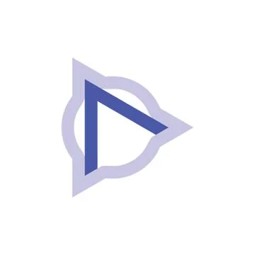 Circle triangle arrow up geometric line logo Illustrazione stock