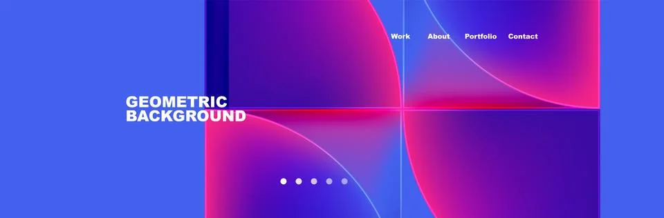 Circle triangle geometric web site page template. Vector Illustration For Stock Illustration