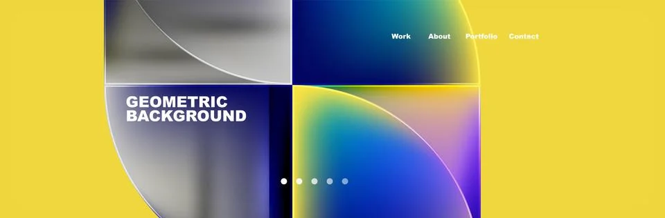 Circle triangle geometric web site page template. Vector Illustration For イラスト素材