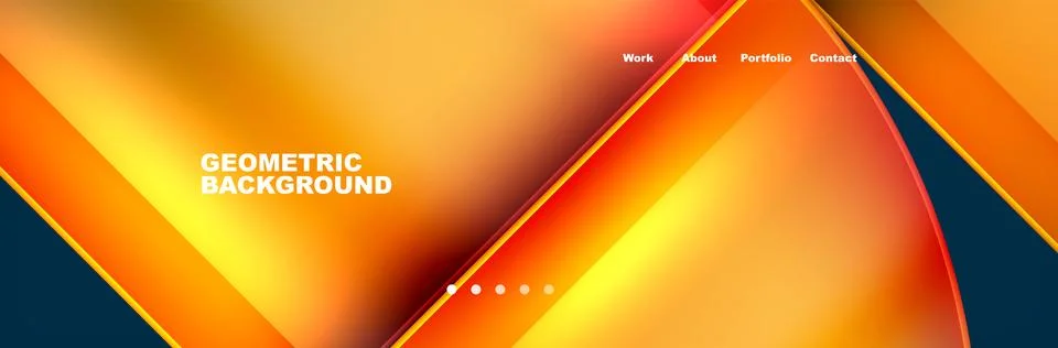 Circle triangle geometric web site page template. Vector Illustration For Stock Illustration