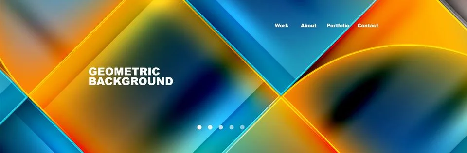 Circle triangle geometric web site page template. Vector Illustration For Stock Illustration