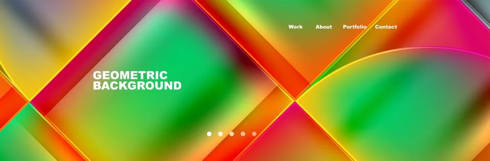 Circle triangle geometric web site page template. Vector Illustration For Stock Illustration