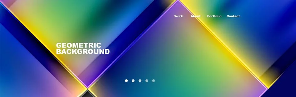 Circle triangle geometric web site page template. Vector Illustration For Stock Illustration