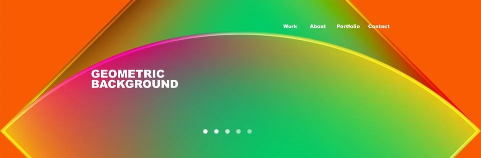 Circle triangle geometric web site page template. Vector Illustration For Stock Illustration