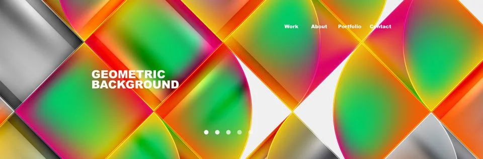 Circle triangle geometric web site page template. Vector Illustration For Stock Illustration
