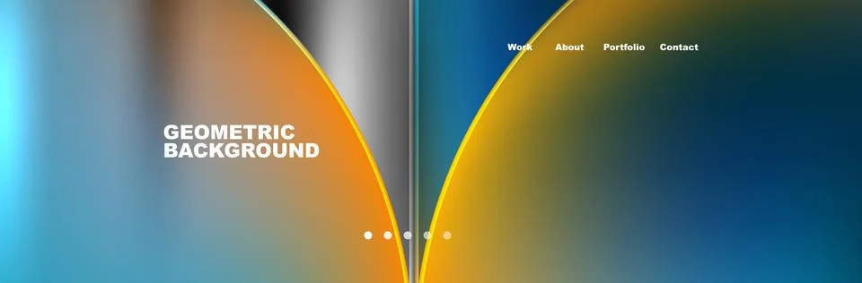 Circle triangle geometric web site page template. Vector Illustration For Illustrazione stock