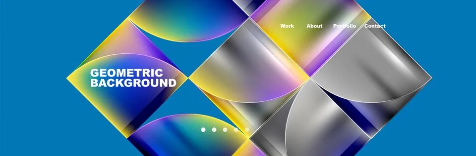 Circle triangle geometric web site page template. Vector Illustration For Stock Illustration