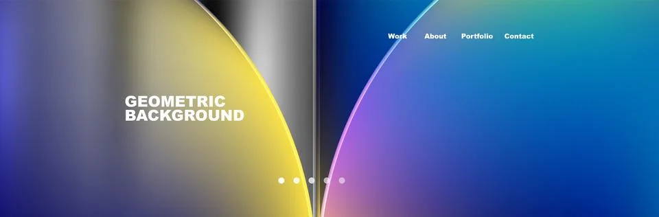 Circle triangle geometric web site page template. Vector Illustration For Stock Illustration