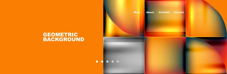 Circle triangle geometric web site page template. Vector Illustration For Stock Illustration