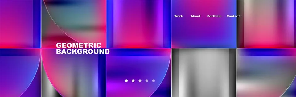 Circle triangle geometric web site page template. Vector Illustration For 스톡 일러스트