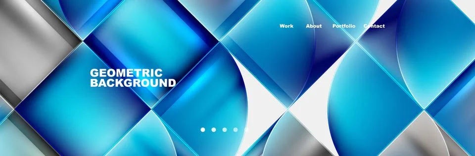 Circle triangle geometric web site page template. Vector Illustration For イラスト素材