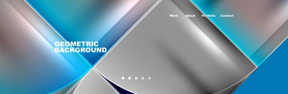 Circle triangle geometric web site page template. Vector Illustration For 스톡 일러스트
