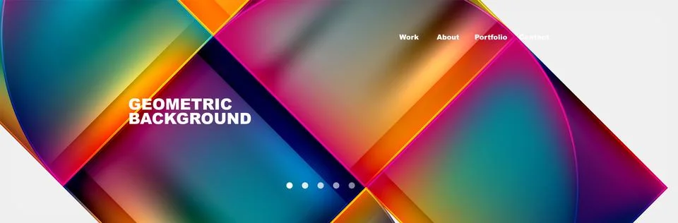 Circle triangle geometric web site page template. Vector Illustration For 스톡 일러스트