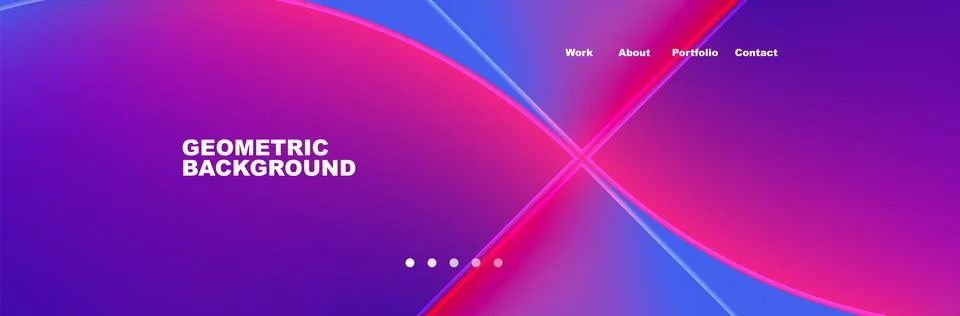 Circle triangle geometric web site page template. Vector Illustration For Stock Illustration