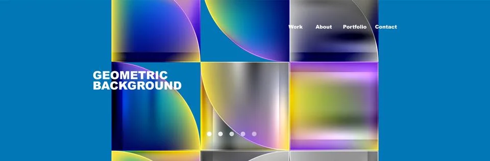 Circle triangle geometric web site page template. Vector Illustration For 스톡 일러스트