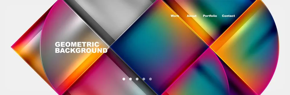 Circle triangle geometric web site page template. Vector Illustration For Stock Illustration