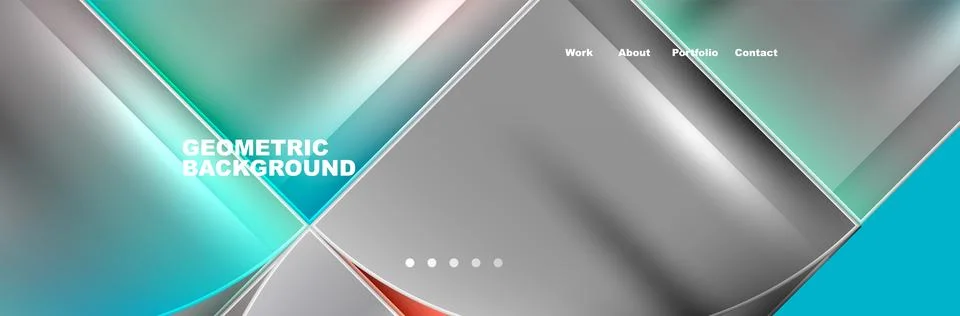 Circle triangle geometric web site page template. Vector Illustration For 스톡 일러스트