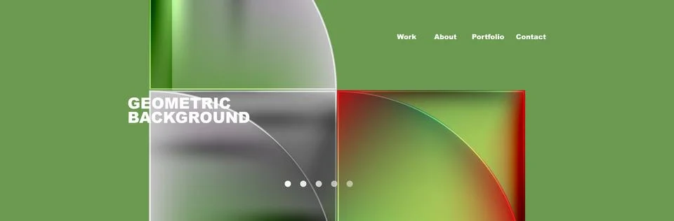 Circle triangle geometric web site page template. Vector Illustration For 스톡 일러스트