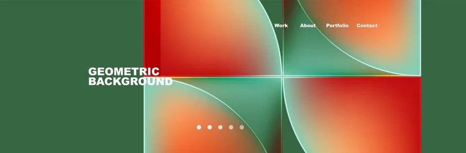 Circle triangle geometric web site page template. Vector Illustration For Stock Illustration