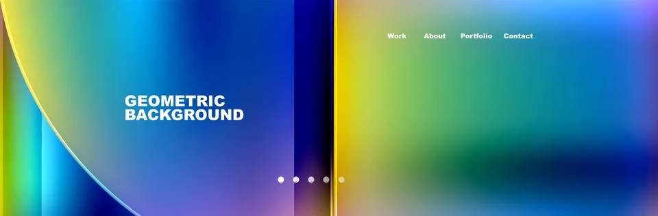 Circle triangle geometric web site page template. Vector Illustration For Stock Illustration