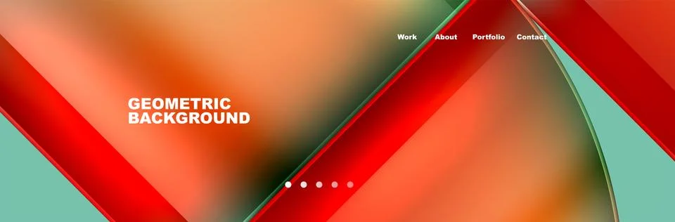 Circle triangle geometric web site page template. Vector Illustration For 스톡 일러스트