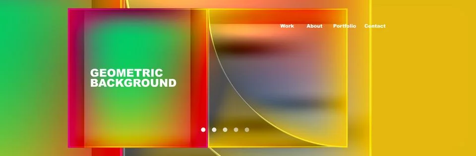Circle triangle geometric web site page template. Vector Illustration For 스톡 일러스트