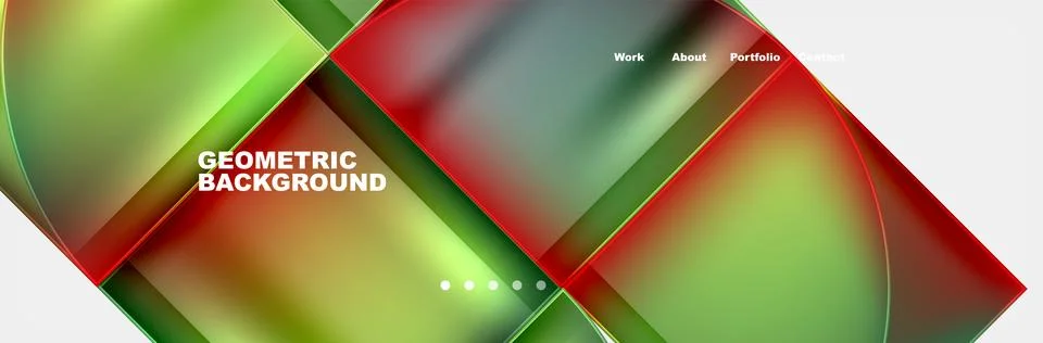Circle triangle geometric web site page template. Vector Illustration For 스톡 일러스트