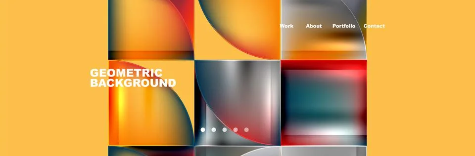 Circle triangle geometric web site page template. Vector Illustration For Stock Illustration