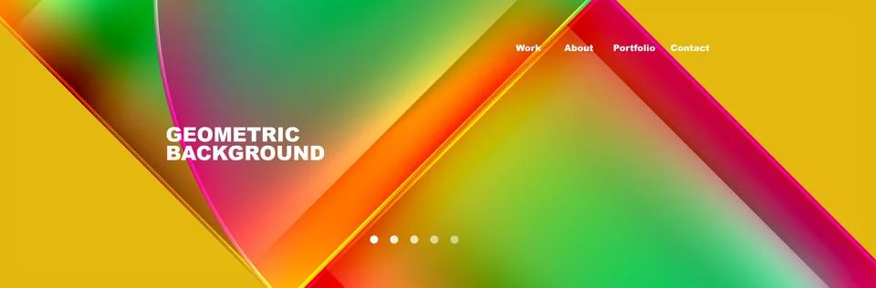 Circle triangle geometric web site page template. Vector Illustration For Stock Illustration