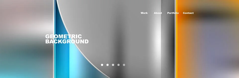 Circle triangle geometric web site page template. Vector Illustration For Stock Illustration