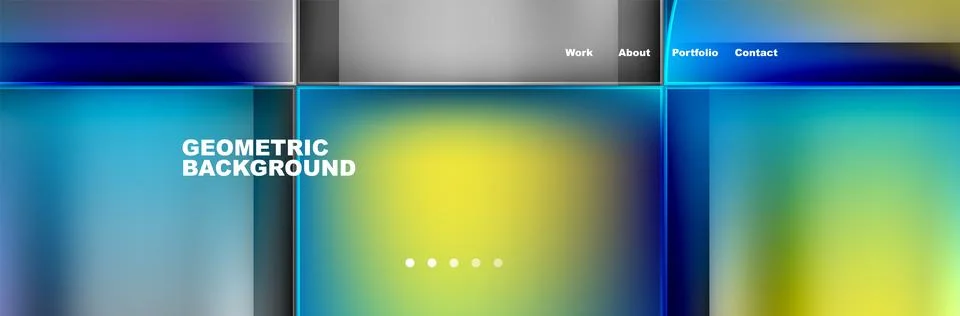 Circle triangle geometric web site page template. Vector Illustration For Stock Illustration