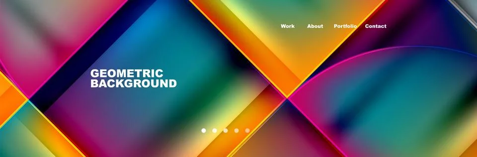 Circle triangle geometric web site page template. Vector Illustration For Illustrazione stock