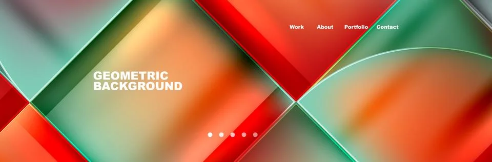 Circle triangle geometric web site page template. Vector Illustration For Stock Illustration