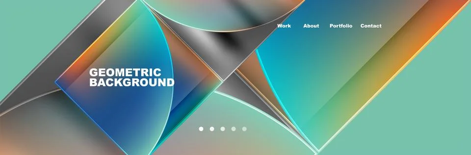 Circle triangle geometric web site page template. Vector Illustration For イラスト素材