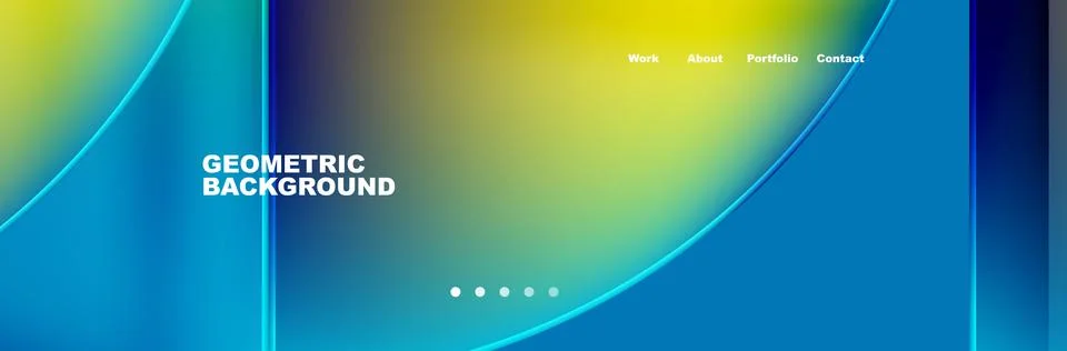 Circle triangle geometric web site page template. Vector Illustration For Illustrazione stock