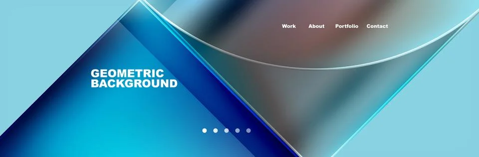 Circle triangle geometric web site page template. Vector Illustration For Illustrazione stock