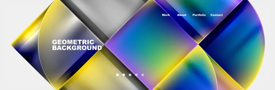 Circle triangle geometric web site page template. Vector Illustration For Stock Illustration