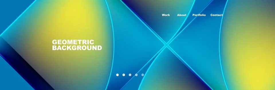 Circle triangle geometric web site page template. Vector Illustration For Illustrazione stock