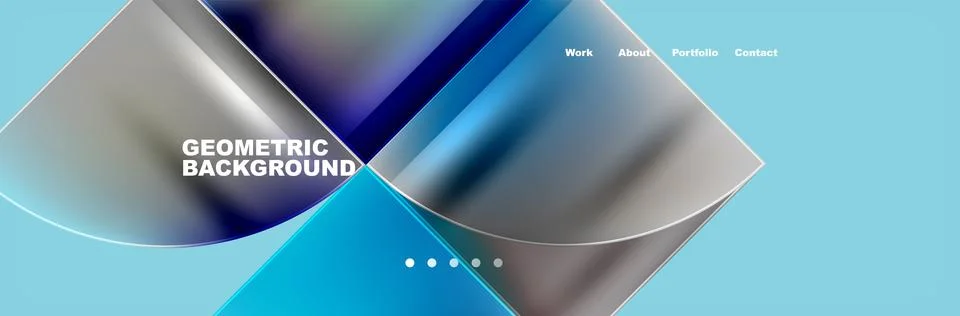 Circle triangle geometric web site page template. Vector Illustration For Stock Illustration
