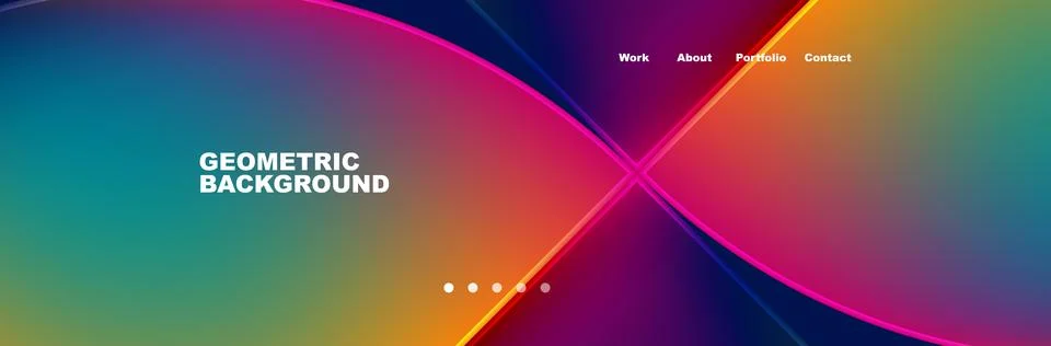 Circle triangle geometric web site page template. Vector Illustration For Stock Illustration