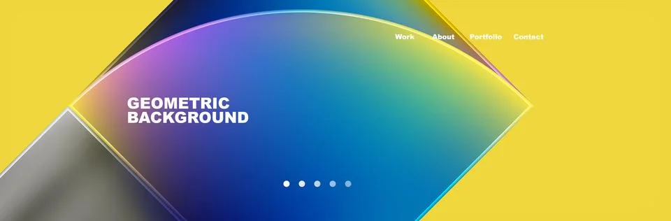 Circle triangle geometric web site page template. Vector Illustration For Stock Illustration